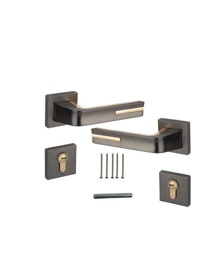 Lozan LOZAN Interior Door Handle Set (Split Type) | Sleek Design with High-Quality Finish | Durable Zinc Construction for Daily Use | Fits 40mm & 45mm Locks | Easy Installation – Available in Multiple Colors 