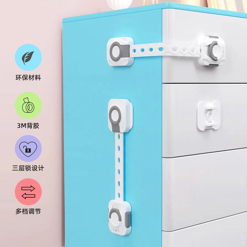 Multi-Purpose Baby Safety Lock for Cabinet, Drawer and Refrigerator, Anti-Pull Childproof Lock - Image 1