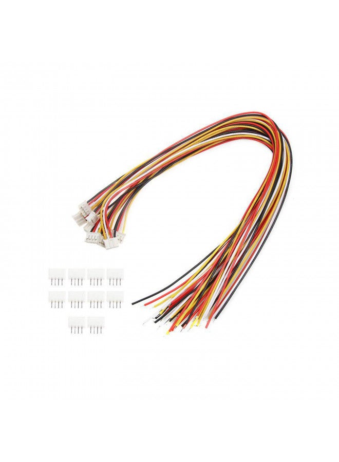 WOWOONE 20 مجموعة موصلات JST 2.0 PH 4 دبابيس، تشمل 10 مجموعات موصلات JST PH2.0 4 دبابيس أنثوية مع سلك كابل بطول 150 مم و 10 قطع موصلات JST PH2.0mm 4 دبابيس ذكر. - Image 1