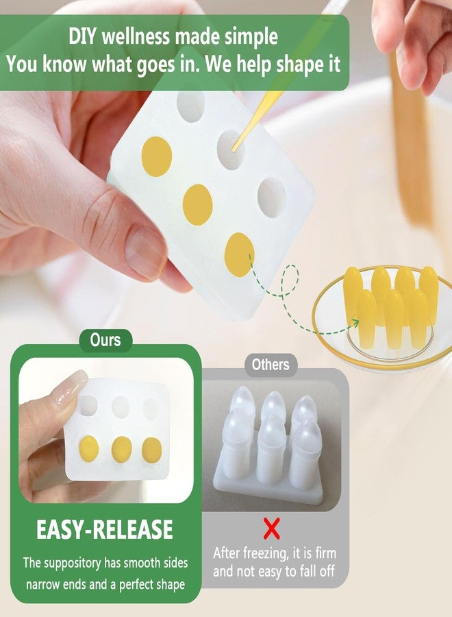 ICIMBI Reusable Suppository Molds Kit,2ML, Silicone Suppository Molds Kit Includes 4 Tray's, 10 Liquid Droppers - Image 4