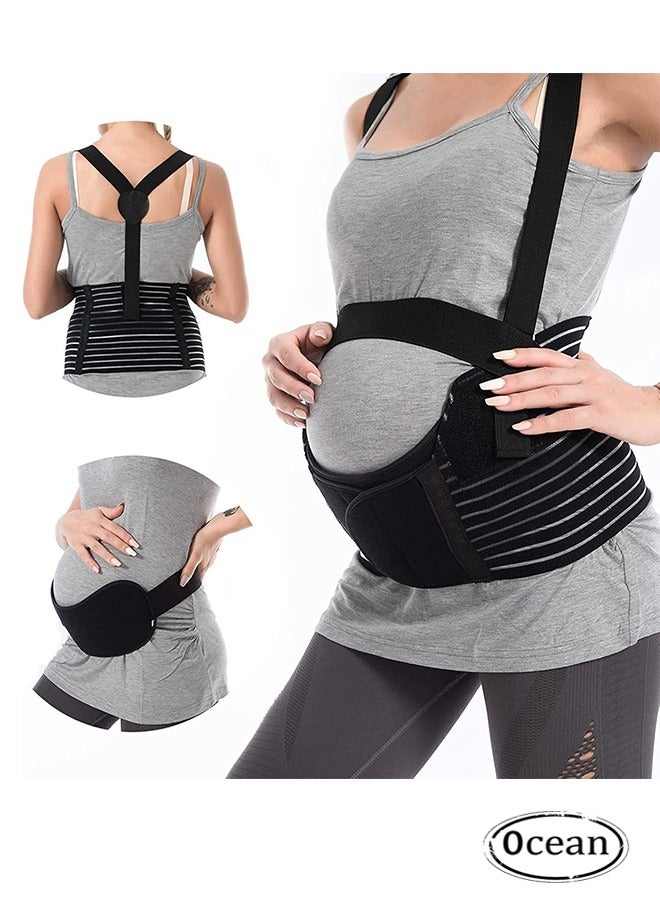 3 In 1 Maternity Belt, Belly Band Support Maternity Belt, Pregnancy Belly Band Waist Abdominal Back Belly Band Support Brace, Adjustable Breathable Belly Belt, Support Care Pregnancy - Image 1
