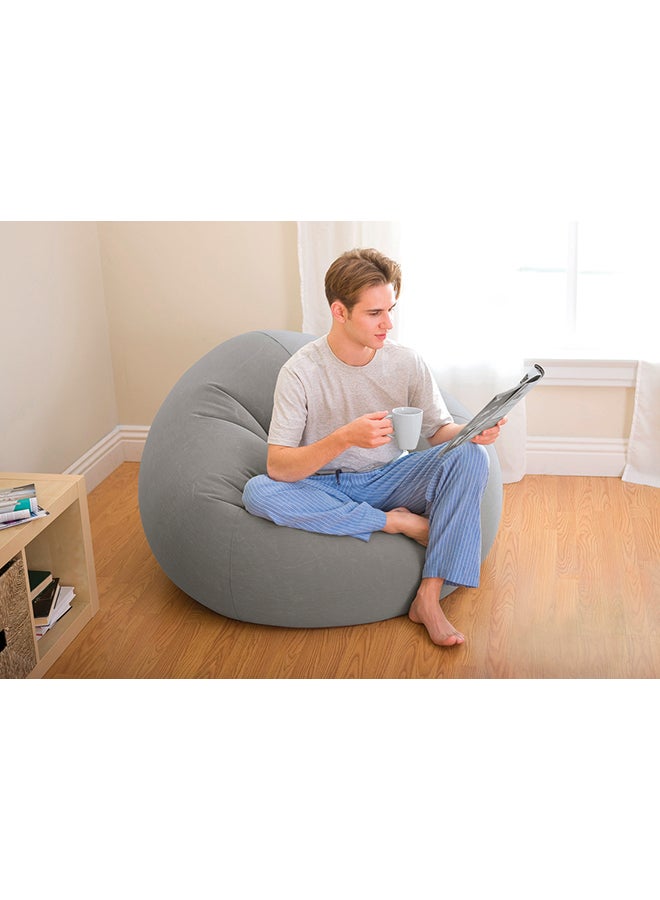 INTEX Beanless Bag Inflatable Lounge Chair Grey 114x114x71cm - Image 3