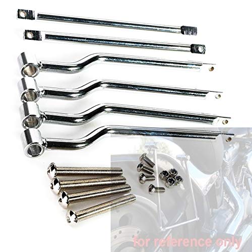 Yibid Heavy Steel Universal Motorcycles Saddle Bag Support Bracket Bars Mount Holder Replacement for/ Compatibility with Honda Suzuki Yamaha Kawasaki Boulevard C50 M50 Intruder Volusia VL800 (Chrome) - Image 1