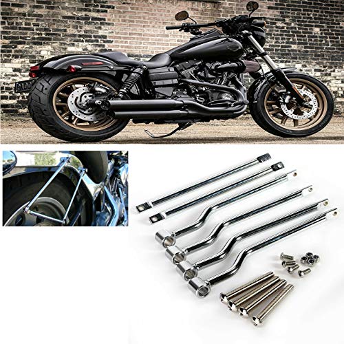 Yibid Heavy Steel Universal Motorcycles Saddle Bag Support Bracket Bars Mount Holder Replacement for/ Compatibility with Honda Suzuki Yamaha Kawasaki Boulevard C50 M50 Intruder Volusia VL800 (Chrome) - Image 5