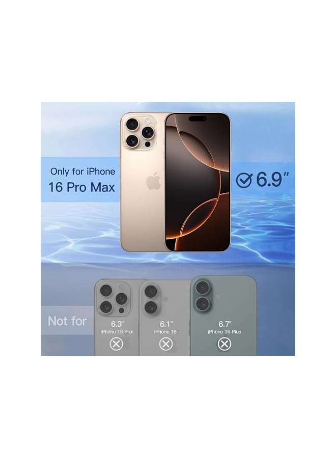 جي تيك واقي شاشة للخصوصية لهاتف iPhone 16 Pro Max مقاس 6.9 بوصة، طبقة من الزجاج المقوى مضاد للتجسس مع أداة تثبيت سهلة، عبوتان - Image 2