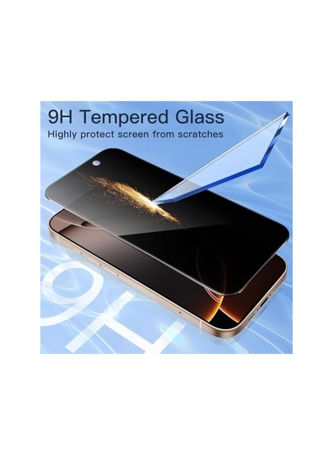 جي تيك واقي شاشة للخصوصية لهاتف iPhone 16 Pro Max مقاس 6.9 بوصة، طبقة من الزجاج المقوى مضاد للتجسس مع أداة تثبيت سهلة، عبوتان - Image 5