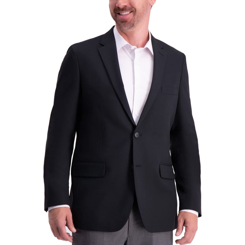 Haggar بدلة هاجر للرجال من سلسلة الأكتيف، جاكيت مصمم بملاءمة مخصصة، أسود، 46R - Image 1