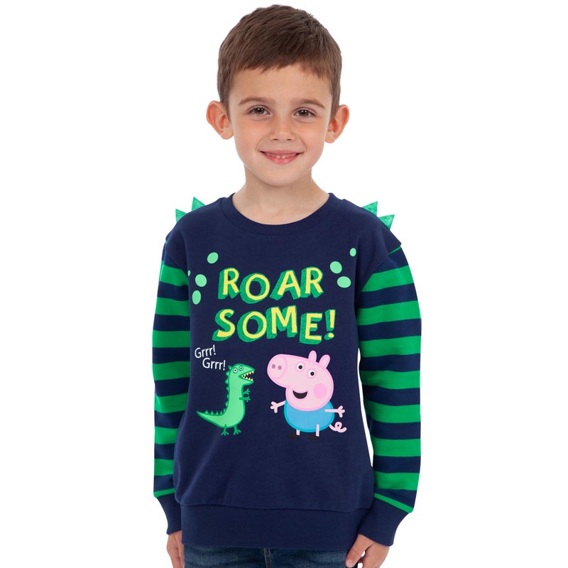 Peppa Pig Boys George Pig Sweatshirt Size 3T Blue - Image 2