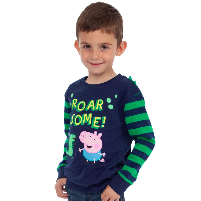 Peppa Pig Boys George Pig Sweatshirt Size 3T Blue - Image 3