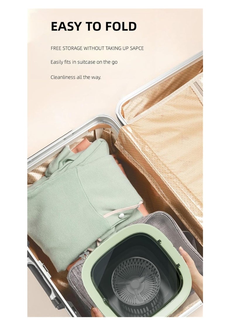 Portable Washing Machine, Mini Washer,11L Upgraded Large Capacity Foldable Washer.Deep Cleaning of Underwear, Baby Clothes and Other Small Clothes.Suitable for Apartments, Dormitories, Hotels. - Image 2