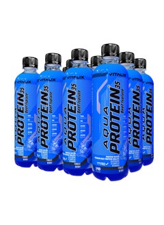 Aqua Protein 35 Beef Isolate Forrest Berry - 35g Protein Water, 5g Glutamine, Vitamins B,Lactose Free, Sugar Free, Zero Fat - Protein Drink 500ml Pack of 12
