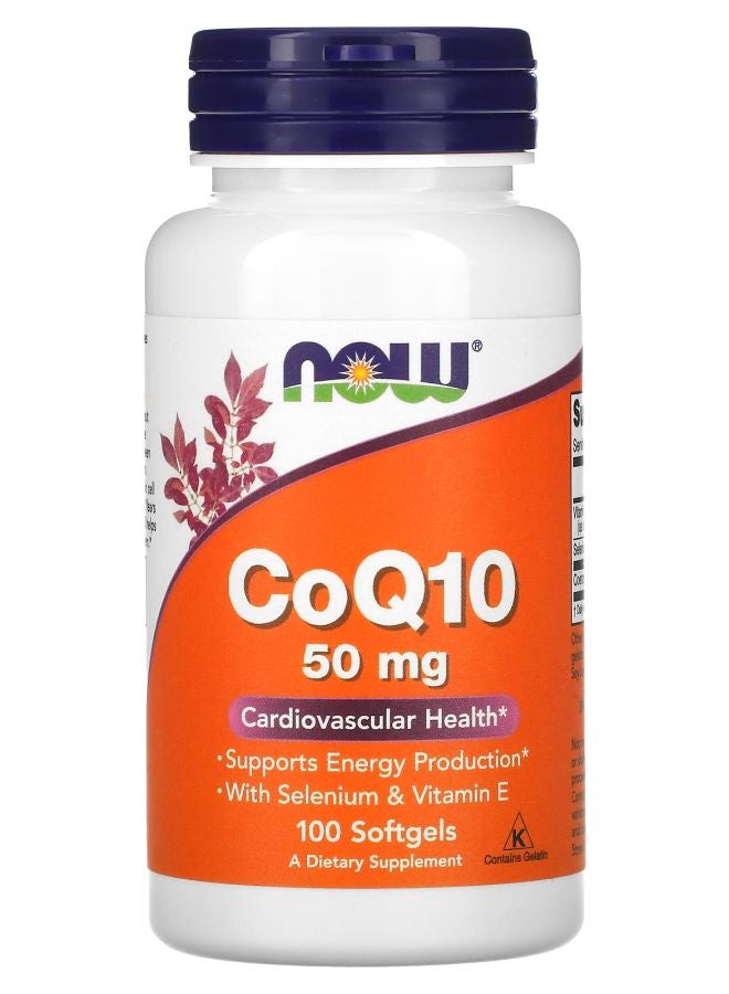 now CoQ10 50 mg 100 Softgels