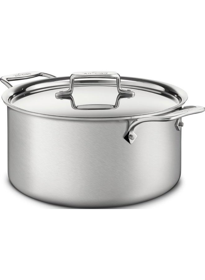All-Clad BD552043 Stainless Steel D5 Brushed 5-Ply Bonded Dishwasher Safe Soup Pot with Lid, 4-Quart, Silver 8-Quart Metallic 8701004153 - Image 3