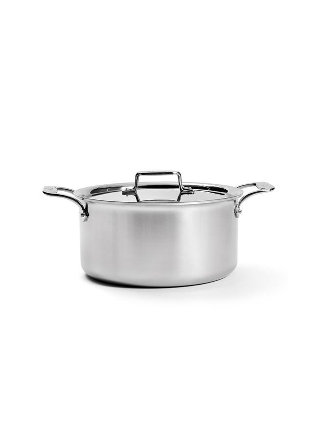All-Clad BD552043 Stainless Steel D5 Brushed 5-Ply Bonded Dishwasher Safe Soup Pot with Lid, 4-Quart, Silver 8-Quart Metallic 8701004153 - Image 1