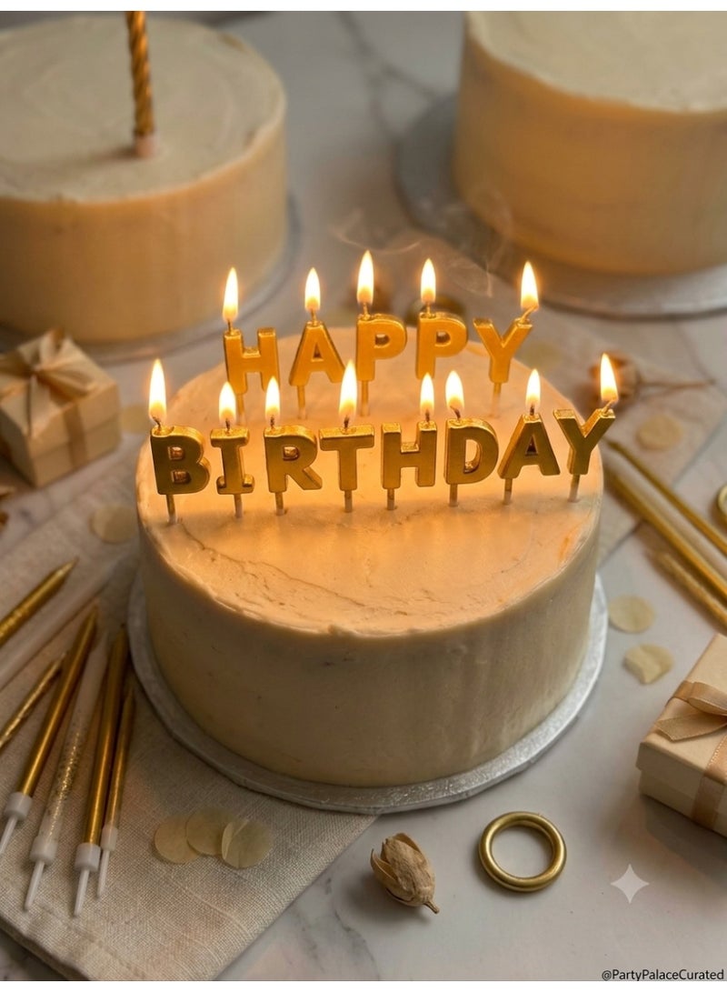 Happy Birthday Candles, Gold - Image 2