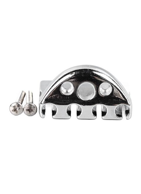 Headless Bass String Lock Metal Portable Bass String Locking Nut for Performance Show 39mm Silver