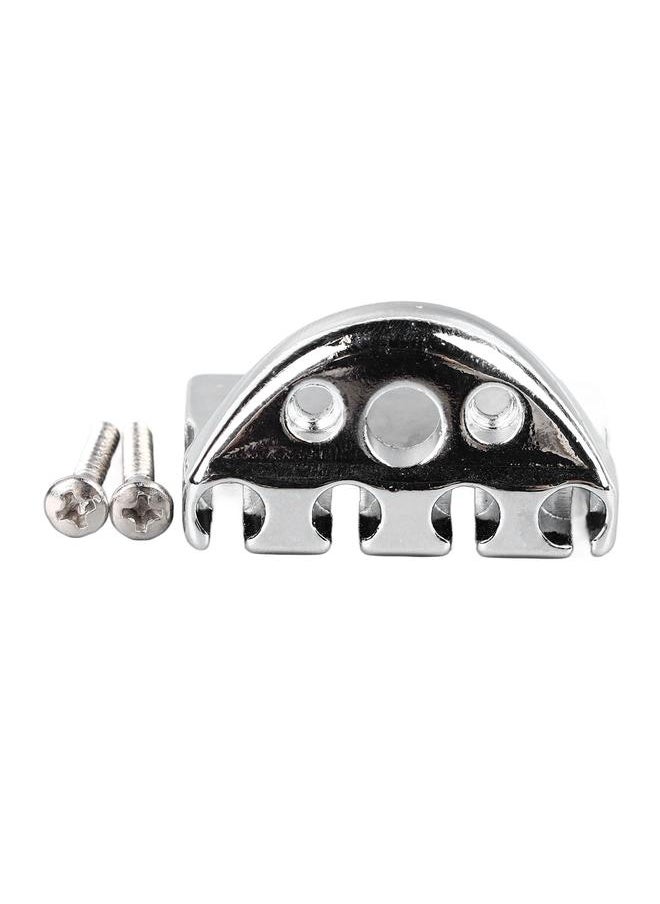 Thoraya - Headless Bass String Lock Metal Portable Bass String Locking Nut for Performance Show 39mm Silver - Image 1
