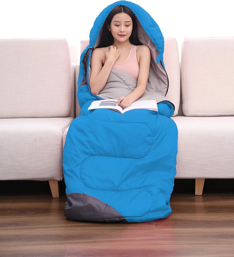 tuphen - Sleeping Bags for Adults Kids Boys Girls Backpacking Hiking Camping Microfiber Liner, Cold Warm Weather 4 Seasons Indoor Outdoor Use, Lightweight & Waterproof - Image 4