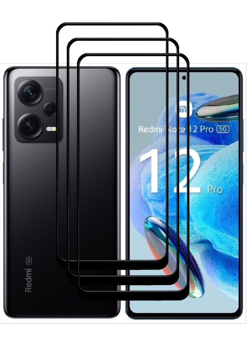 ACLIX 3 Pieces Antistatic ESD Dustproof Premium Quality High Definition Tempered Glass Screen Protector Designed For Xiaomi Redmi Note 12 Pro - Image 1