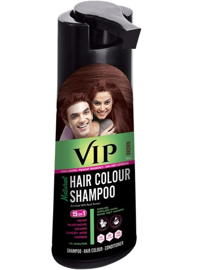 في آي بي شامبو طبيعي لتلوين الشعر بني 180 مل - Image 3
