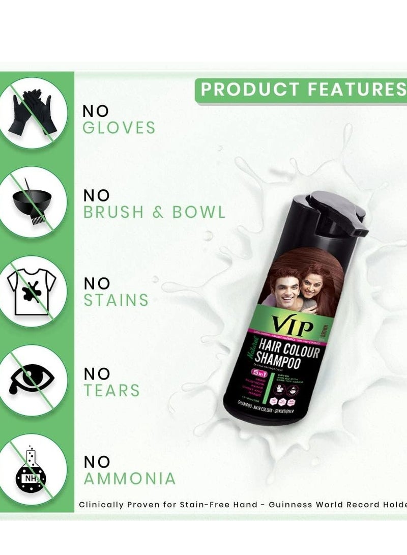 في آي بي شامبو طبيعي لتلوين الشعر بني 180 مل - Image 5