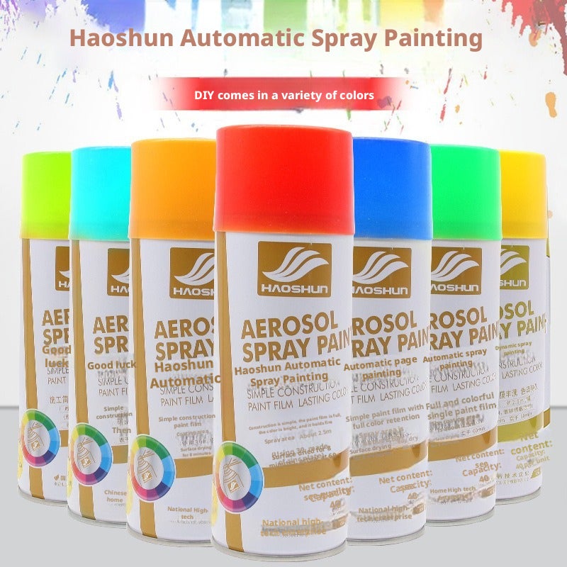 Automatic Hand-Shake Spray Paint - Rust-Proof, Car, Furniture, Wall, Black/White, 400ml - Image 1