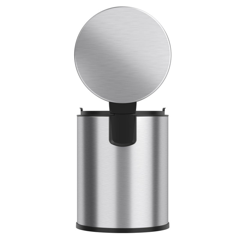 iTouchless SoftStep 1.3 Gallon Small Round Bathroom Trash Can with Removable Inner Bucket and AbsorbX Odor Filter, Stainless Steel, 5 Liter Step Pedal Garbage Bin for Bedroom, Office Cubicle - Image 4