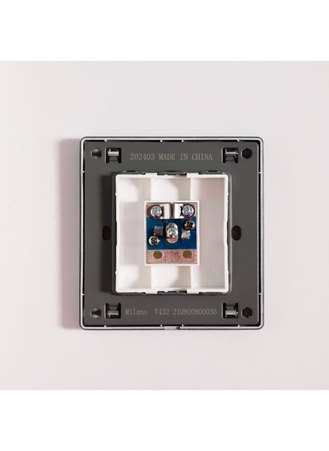 DANUBE HOME Milano Tv Outlet Colored In Black Electrical Switches Sockets Outlets For Home Appliances Office Hotel Conventional Construction Project Aura Blk  - Image 2