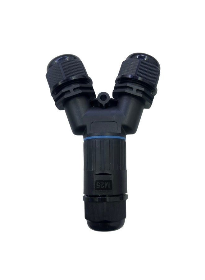 CZEN ELECTRIC IP68 Waterproof Y-Type Cable Connector M25 | Outdoor & Underground Electrical Wiring | Garden, Landscape, Solar & Lighting Junction - Image 1