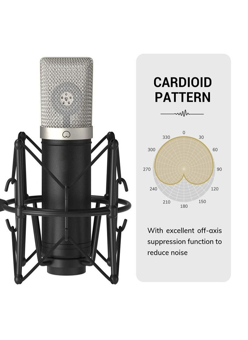 USB Condenser Microphone for Computer PC 192KHZ/24BIT Professional Cardioid Microphone Kit with Adjustable Scissor Arm Stand Shock Mount Pop Filter for Karaoke, YouTube, Gaming Recording - Image 2