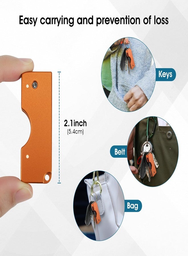 REEYEAR Aluminum Protective Carrying Case fits for Yubikey 5C NFC – Flip Slide Design Keychain Holder for Quick Access & Everyday Protection,Orange - Image 3