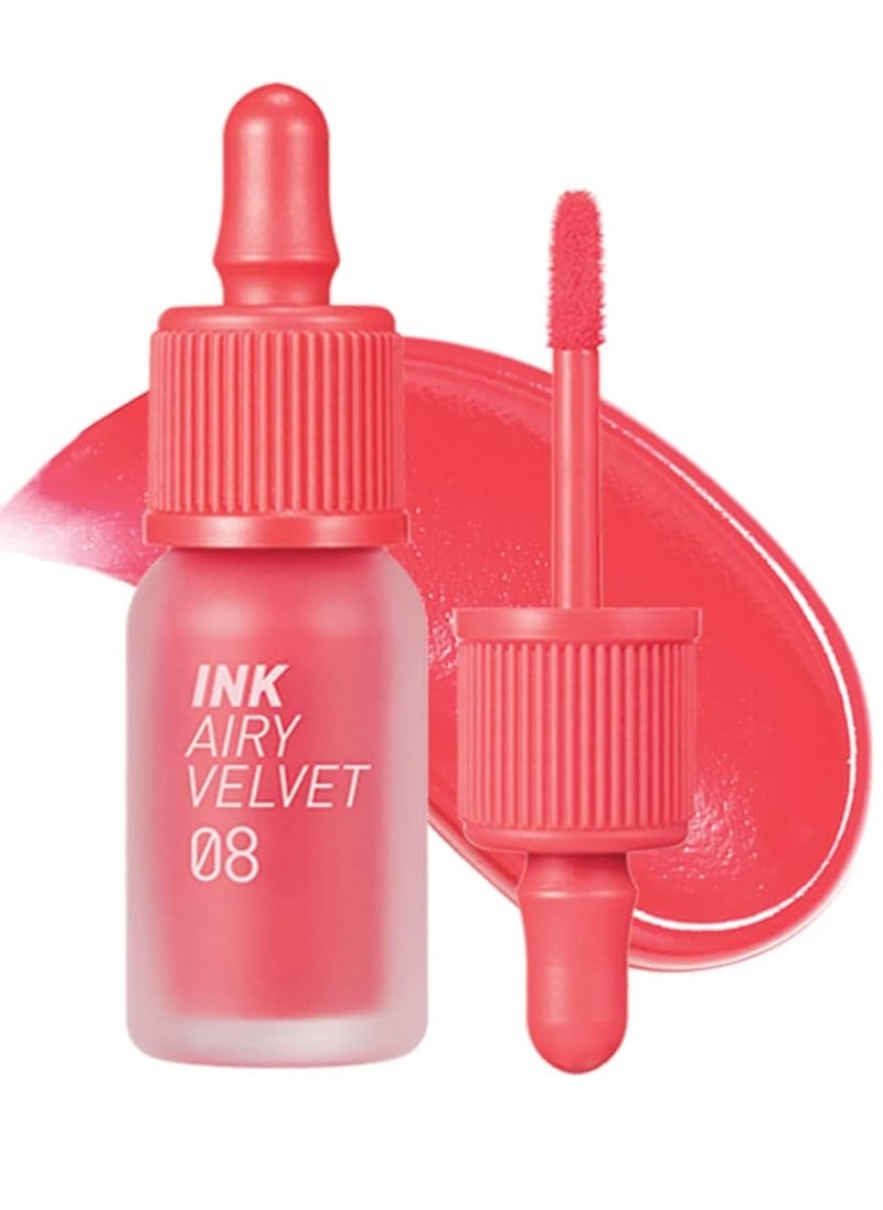 Peripera Peripera Ink Airy Velvet Lip Color,08 Pretty Orange Pink) |30g  - Image 1