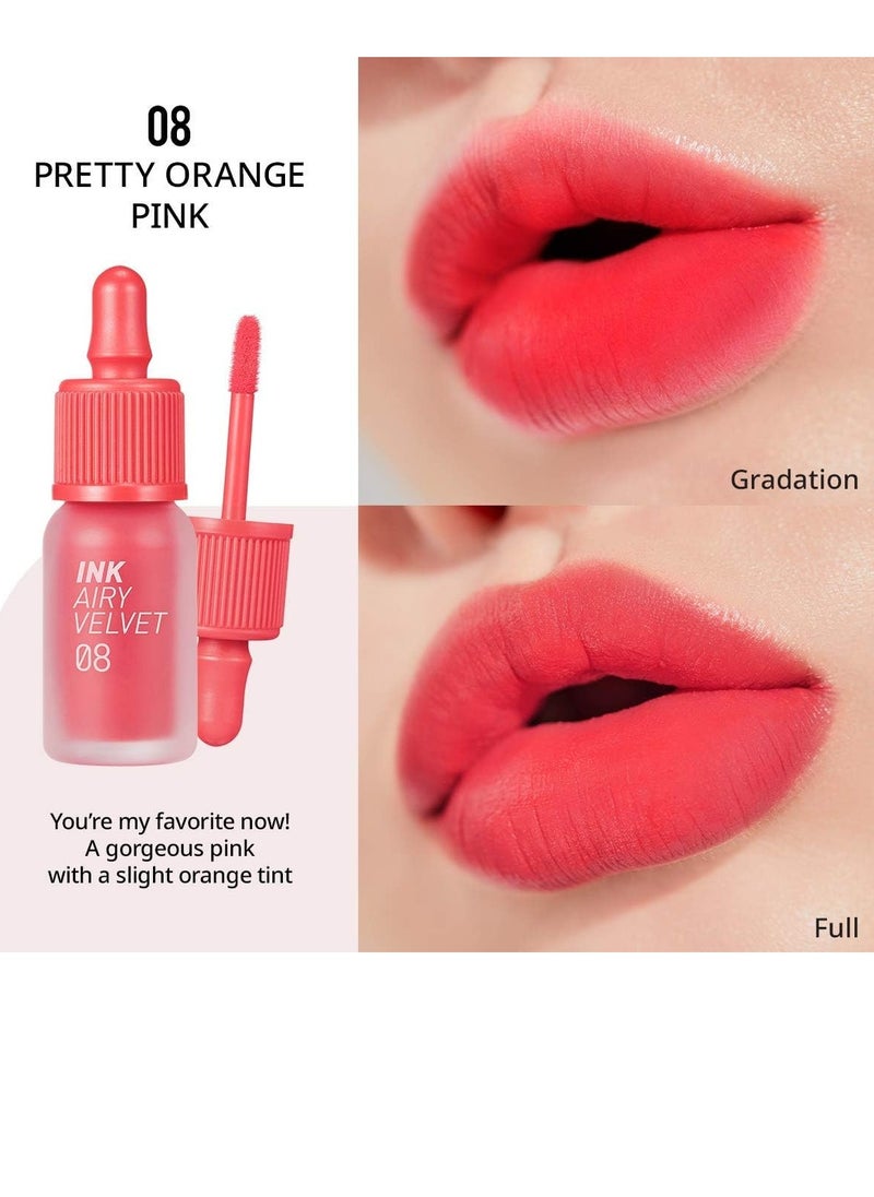 Peripera Peripera Ink Airy Velvet Lip Color,08 Pretty Orange Pink) |30g  - Image 2