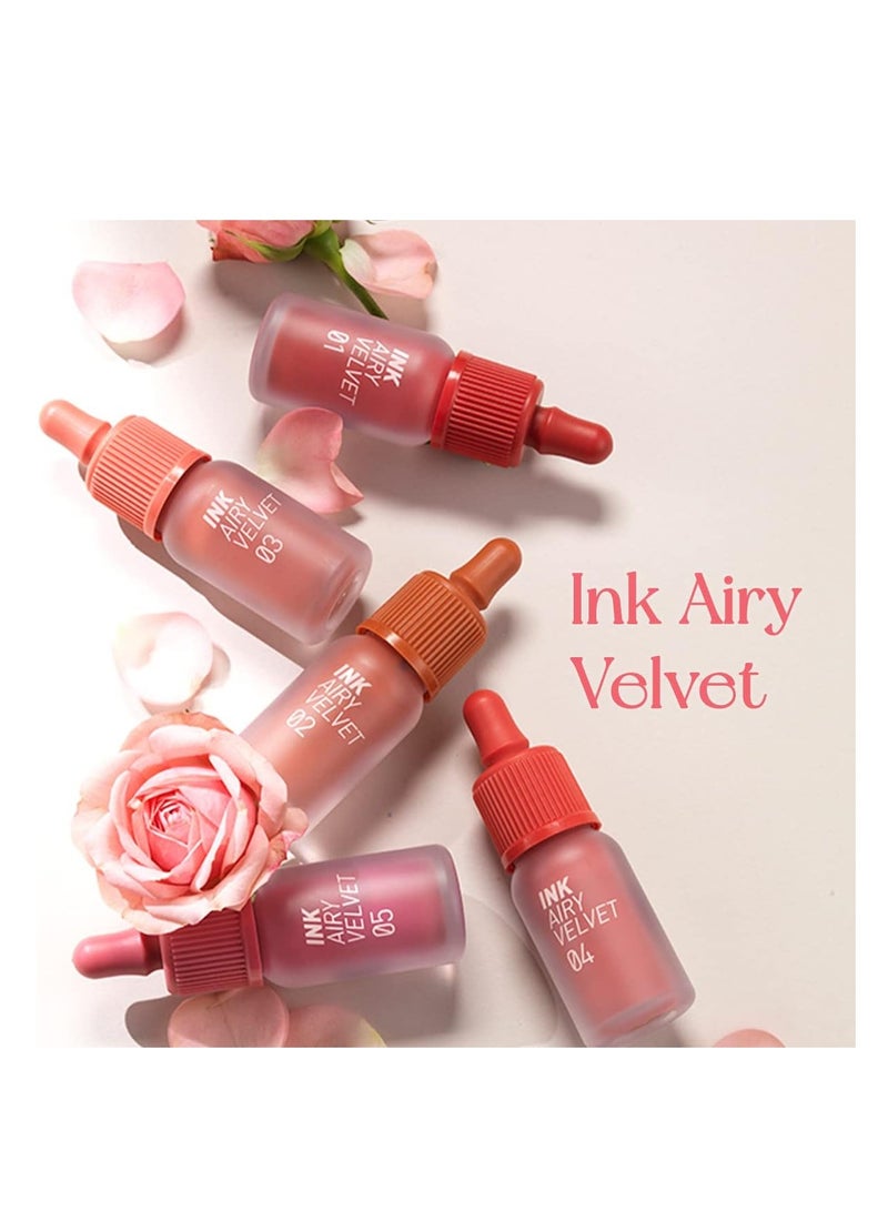 Peripera Ink Airy Velvet Lip Color,08 Pretty Orange Pink) |4g - Image 3