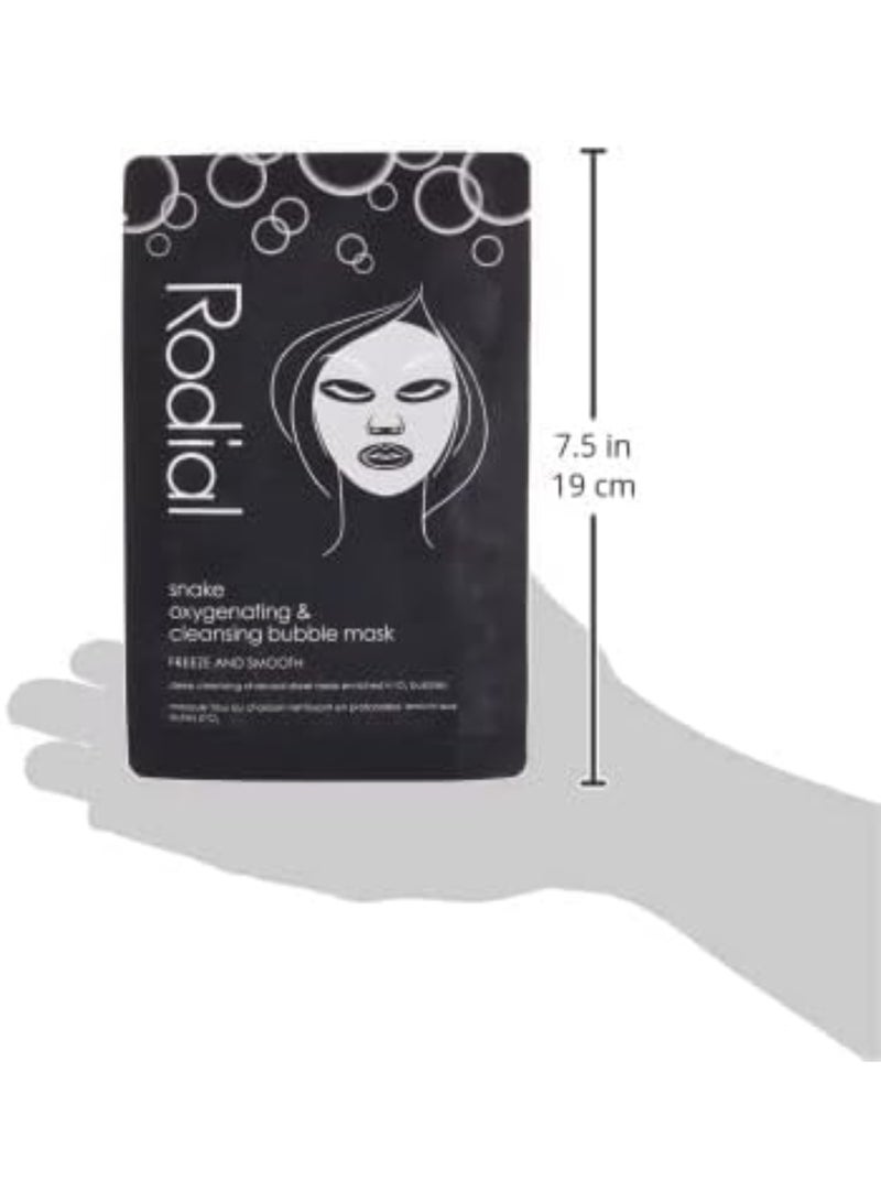 Rodial Snake Bubble Mask Individual – Deep Detox for Congested Skin, O2 Bubbles & Charcoal, Purifying Sheet for Blackhead Relief 20ml - Image 5