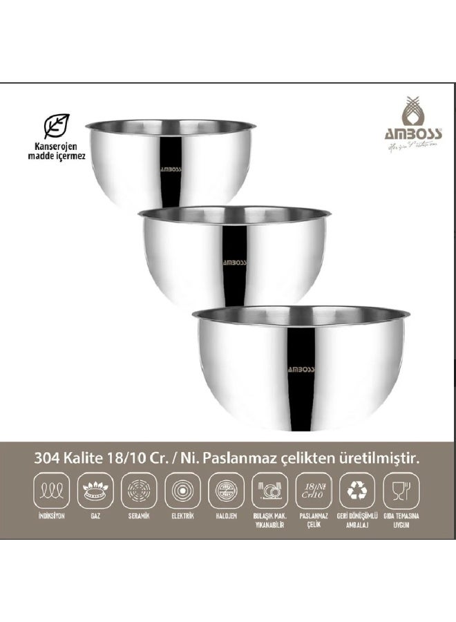 AMBOSS Satin 3-Piece Mixing Bowl Set – Durability Meets Elegance! - Image 2