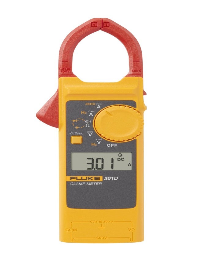 Fluke-301D/ESP, 600A AC/DC Clamp Meter with Slim Body and Thin Jaw Arm - Image 1