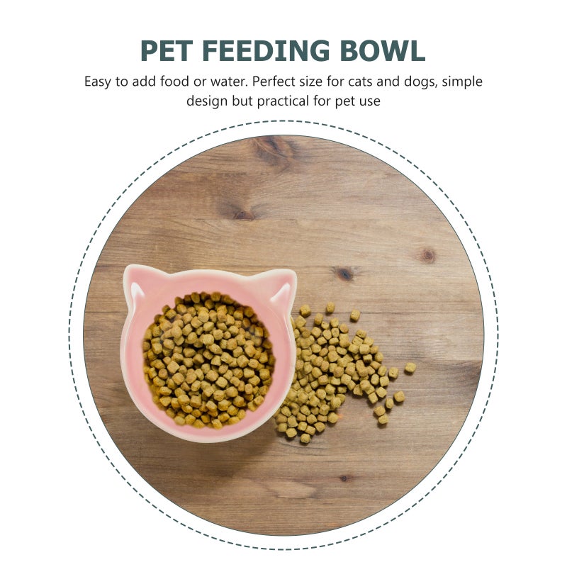 2pcs Cat Feeding Bowl Cat Neck Bowl Ceramic Cat Bowl Pet Feeding Tool Cat Feeder - Image 5