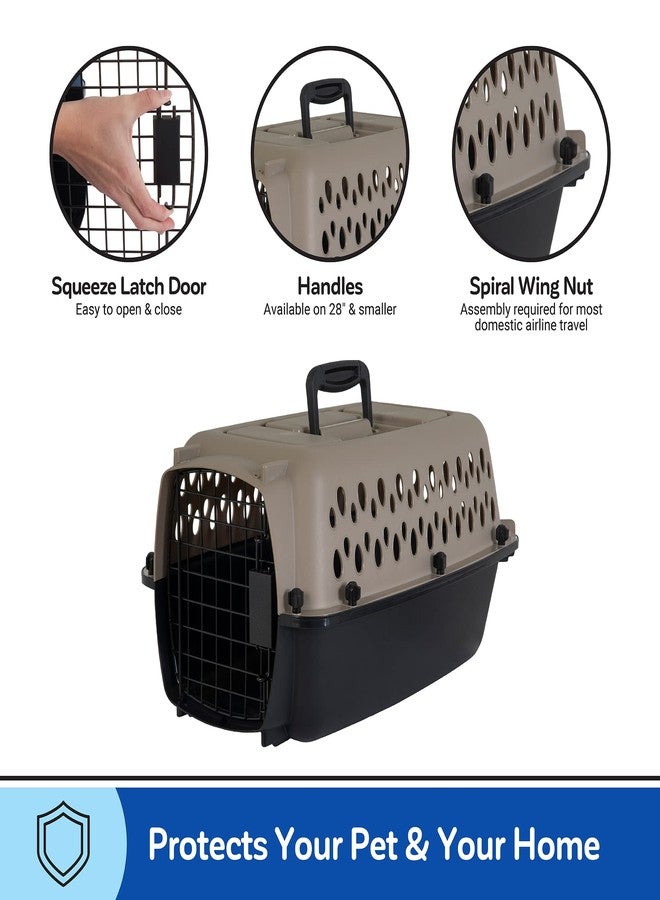 Petmate Vari Kennel Heavy-Duty Dog Travel Crate No-Tool Assembly, 19" Long, 1-10 lb, Taupe/Black - Image 4
