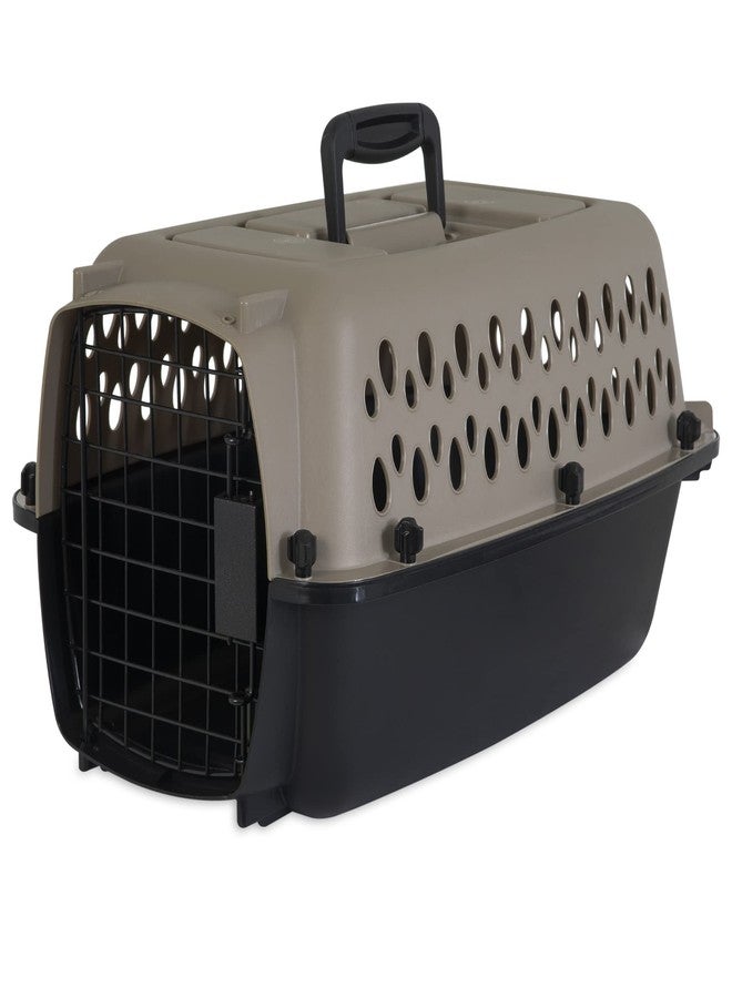 Petmate Vari Kennel Heavy-Duty Dog Travel Crate No-Tool Assembly, 19" Long, 1-10 lb, Taupe/Black - Image 1