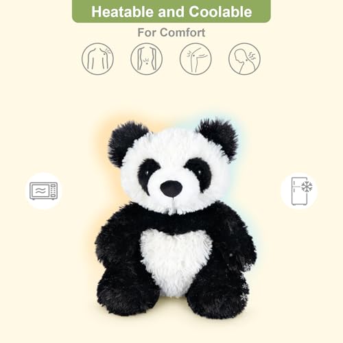 SuzziPals Heatable & Coolable Panda Stuffed Animals, Cute Microwavable Heating Pad Plushies for Soothing & Relaxation,Emotional Support Stuffed Plush Toys, Panda Gifts - Image 2