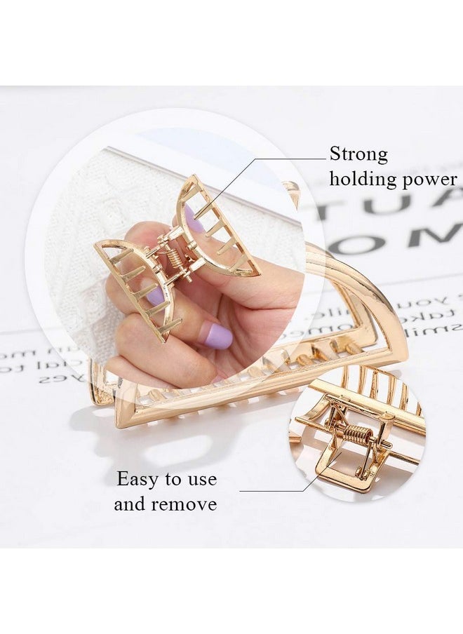 Brinie - Rinie Hair Claw Gold Hair Clips Mini Non Slip Claw Clips Hair Accessories Daily Party Gift For Women And Girls (2 Pcs) - Image 1