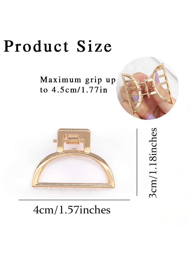 Brinie - Rinie Hair Claw Gold Hair Clips Mini Non Slip Claw Clips Hair Accessories Daily Party Gift For Women And Girls (2 Pcs) - Image 1