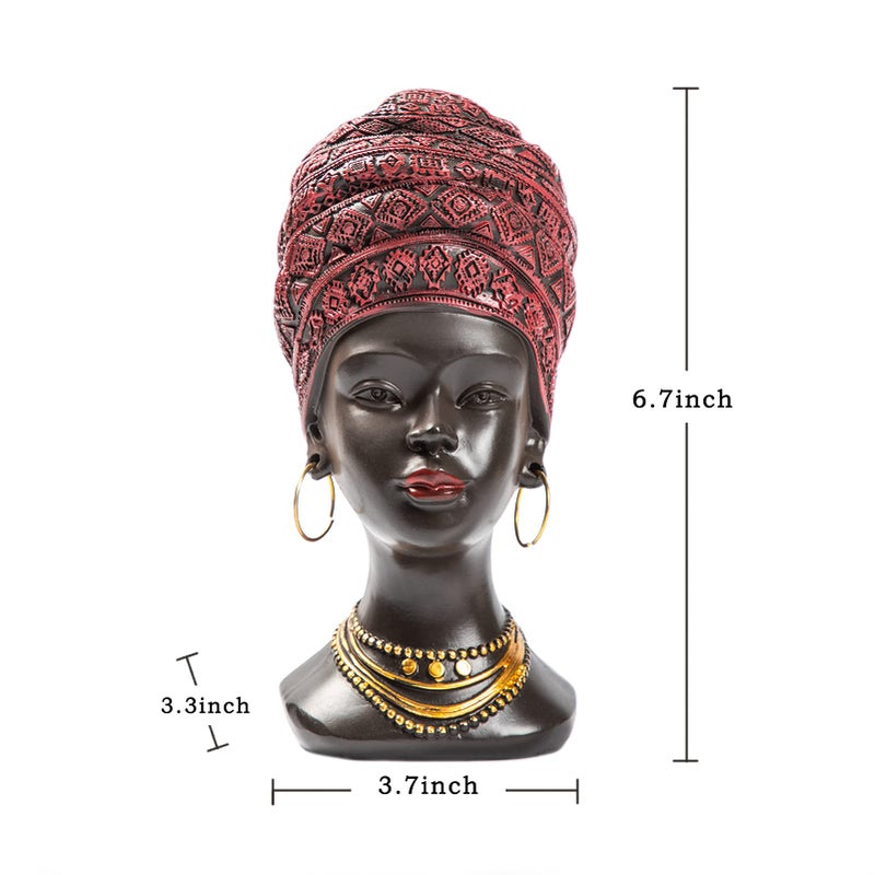 Smadeer African Statue and Sculptures for Home Decorations  for Home Decor African Figurines  for Living Room Women Statue Shelf Decor Accent - Image 3