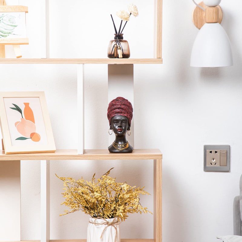 Smadeer African Statue and Sculptures for Home Decorations  for Home Decor African Figurines  for Living Room Women Statue Shelf Decor Accent - Image 5