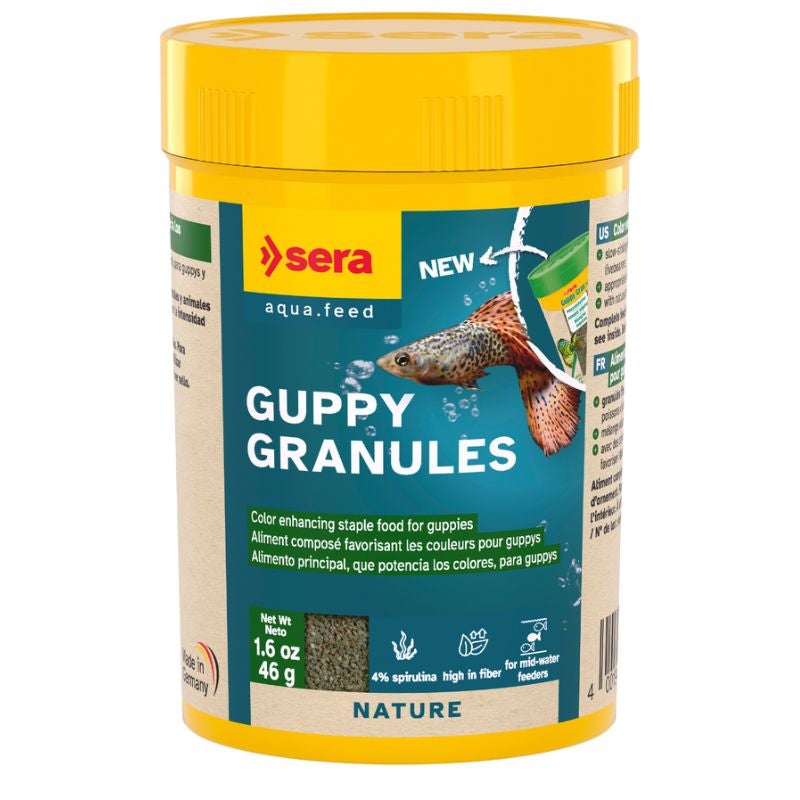 Sera Color Enhancing Food Granules for Guppy Fish , 46 gr - Image 1