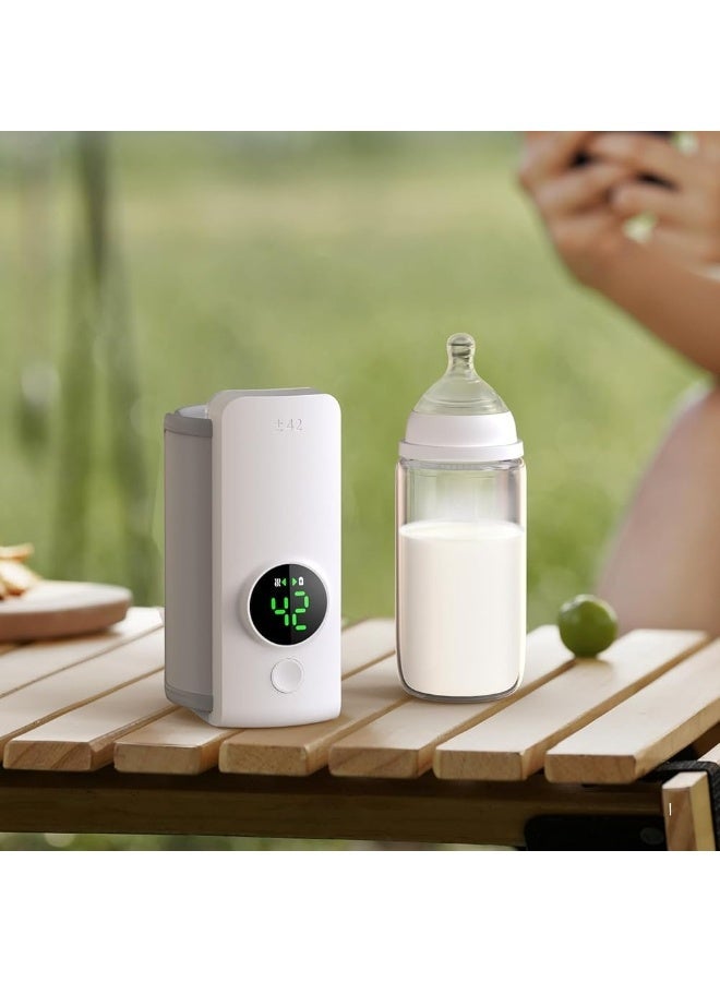 ELTRAZONE Portable Rechargeable Baby Bottle Warmer with LCD Display and Adjustable Temperature Control - Image 1