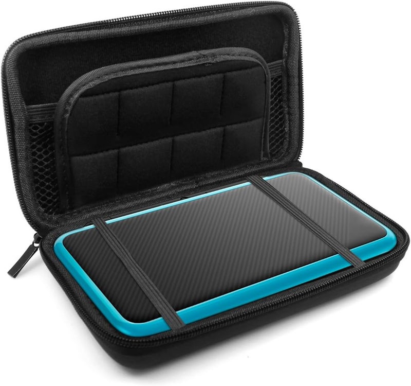 AFUNTA Protective Cases Compatible New 2DS XL with Screen Protectors, 1 Crystal Clear Case and 1 EVA Carrying Case for Console, with 2 Pcs Anti-Scratch Tempered Glass Films for Screens - Image 2