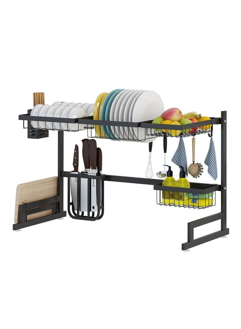 DubaiGallery Kitchen Rack Organizer Dish Drainer Rack Over Sink Pots Holder Bowl Dish Drain Rack Kitchen Storage Countertop Organizer - Image 4