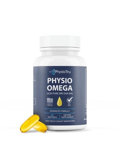 Physio Omega - Omega 3 Supplement - Sustainably Sourced - With Dpa, Epa, And Dha - Burpless Fish Oil - 1 Pack